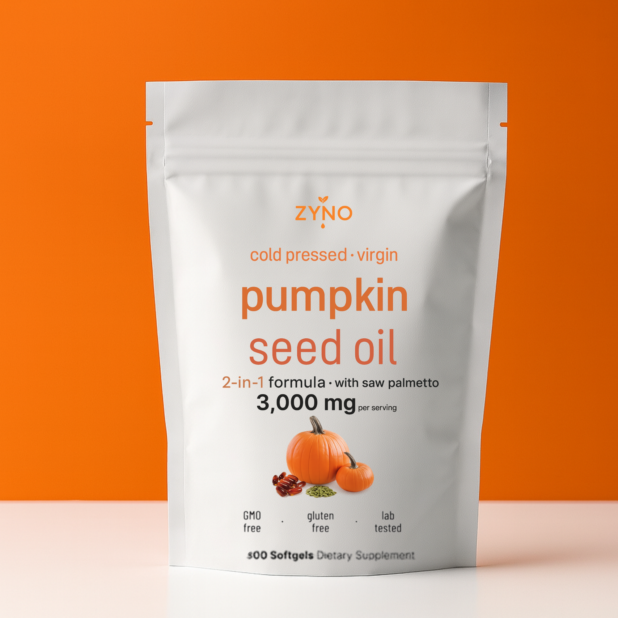 Zyno Pumpkin Seed Oil With Saw Palmetto Softgels